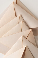 faded pad paper folded into geometric designs