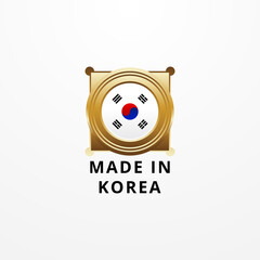 Made In Korea Badge Design For Greeting Product