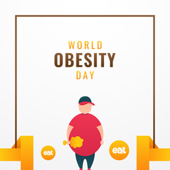 World Obesity Day Design Background For Greeting Moment