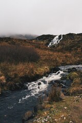 Waterfall in Scotland Highlands, Isle of Skye, United Kingdom