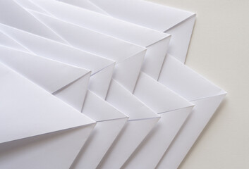 fancy pattern composed of folded blank paper