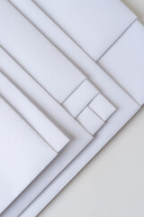 folded blank paper - emphasis on diagonals