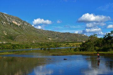 Fototapeta premium lake and mountains
