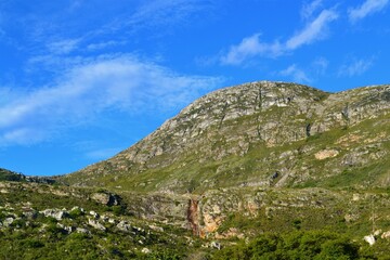 landscape with blue sky