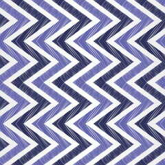 Seamless embroidery vertical zigzag pattern vector, very peri color