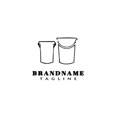 bucket logo icon template vector illustration