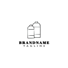 pill bottle logo icon cartoon design vector illustration