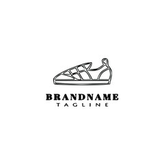 shoes cartoon logo icon design template black isolated vector illustration