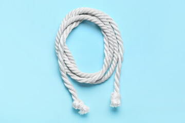 Clean rope on color background