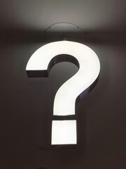 Question mark light signage