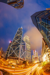 Hong Kong Central District at Night