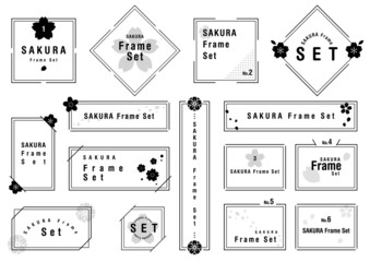 シンプル桜フレームセット