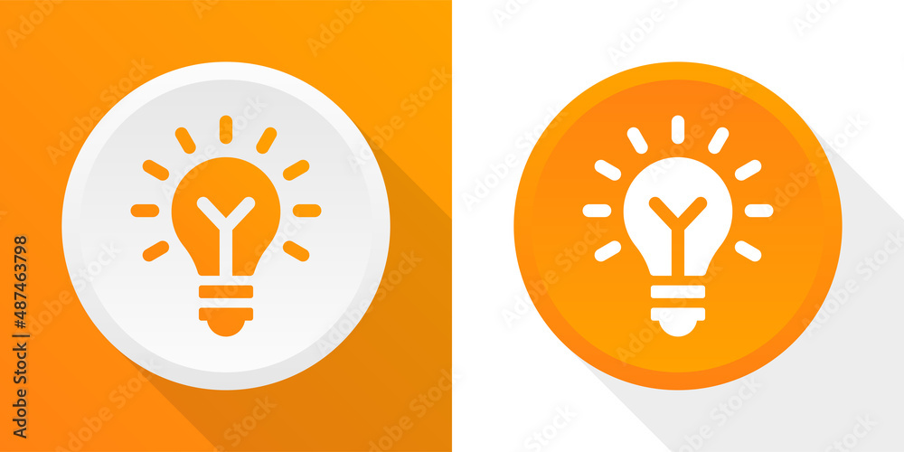 Poster light bulb icon. light button vector illustration.