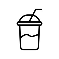 Juice cup icon. line icon style. suitable for fresh drinks icon. simple design editable. Design template vector