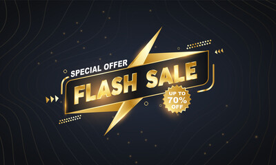 Flash Sale Text Gold Luxury