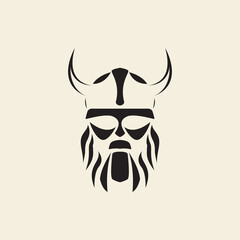 viking black line style logo vector icon symbol illustration minimalist design