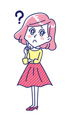 疑問があり悩んでいる若い女性