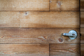 key on wooden door