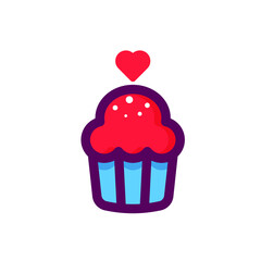 Cupcake with Heart