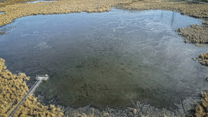 Nature trail to lakeside observation area
