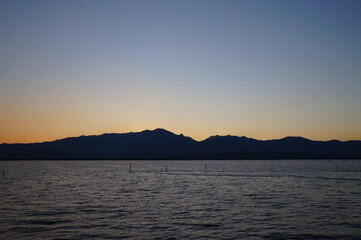 sunset over the sea