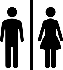 Male and Female sign icon, vector illustration. Flat design style.eps