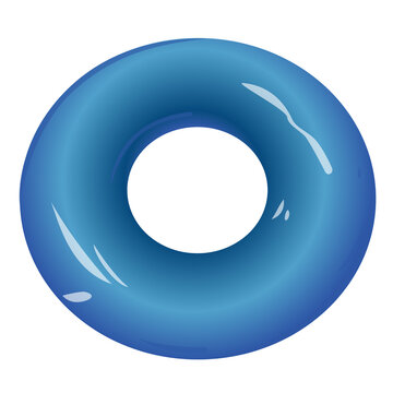 Salvavidas inflable de alberca azul