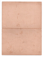 old stained and folded aged vintage card paper