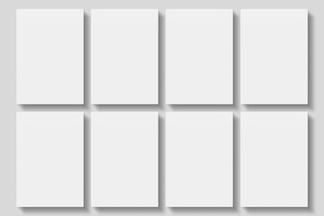 Stack blank paper for mockup. 3D Render.