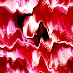 Wavy summer dip dye boho background. Wet ombre color blend for beach swimwear, trendy fashion print. Dripping paint digital fluid watercolor swirl effect. High resolution seamless pattern material.