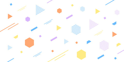 Colorful Geometric Triangle Hexagon Line Background