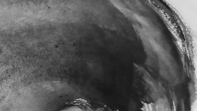 抽象的　水墨画　モーショングラフィック