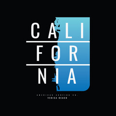 CALIFORNIA illustration typography. perfect for t shirt design