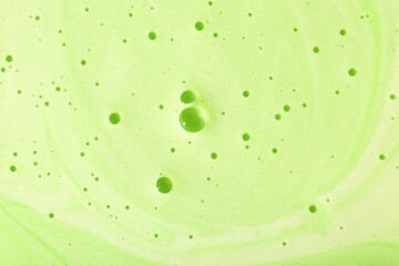 Texture of green thick foam, closeup