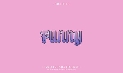 FUNNY style editable text effect