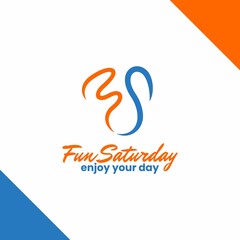 cheerful letter f and s logo. vector illustration for business logo or icon
