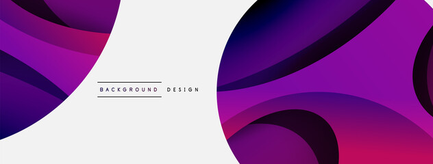 Obraz na płótnie Canvas Creative geometric wallpaper. Minimal abstract background. Circle and wave composition vector illustration for wallpaper banner background or landing page