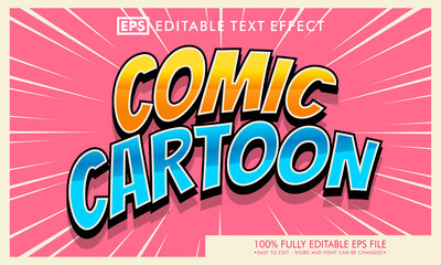 Comic cartoon editable text effect