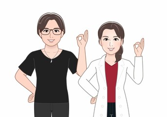 医療従事者と患者