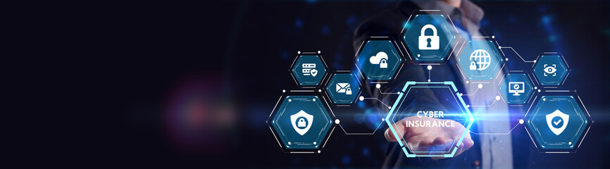 Cyber security data protection business technology privacy concept. Young businessman  select the...