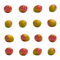 Assortment Of Mangoes Neatly Arranged