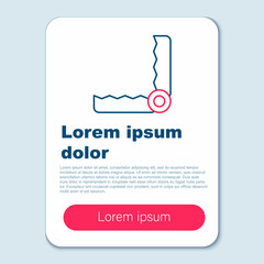 Obraz premium Line Trap hunting icon isolated on grey background. Colorful outline concept. Vector