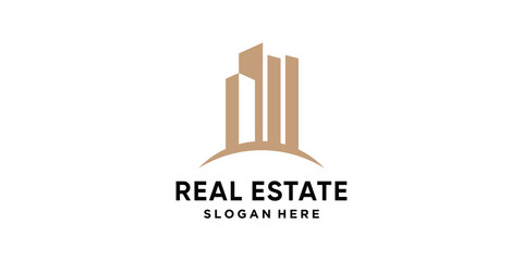 Fototapeta premium Real estate logo design template with creative concept