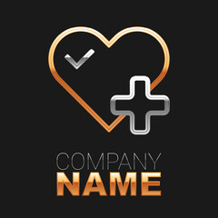 Line Heart rate icon isolated on black background. Heartbeat sign. Heart pulse icon. Cardiogram icon. Colorful outline concept. Vector