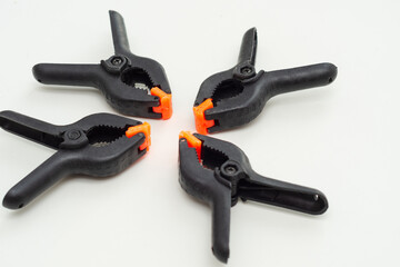 Obraz premium four plastic clips for photophone, photo accessories