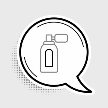 recommend clip art: Line Aftershave bottle with atomizer icon isolated on grey background. Cologne spray icon. Male perfume bottle. Colorful outline concept. Vector
