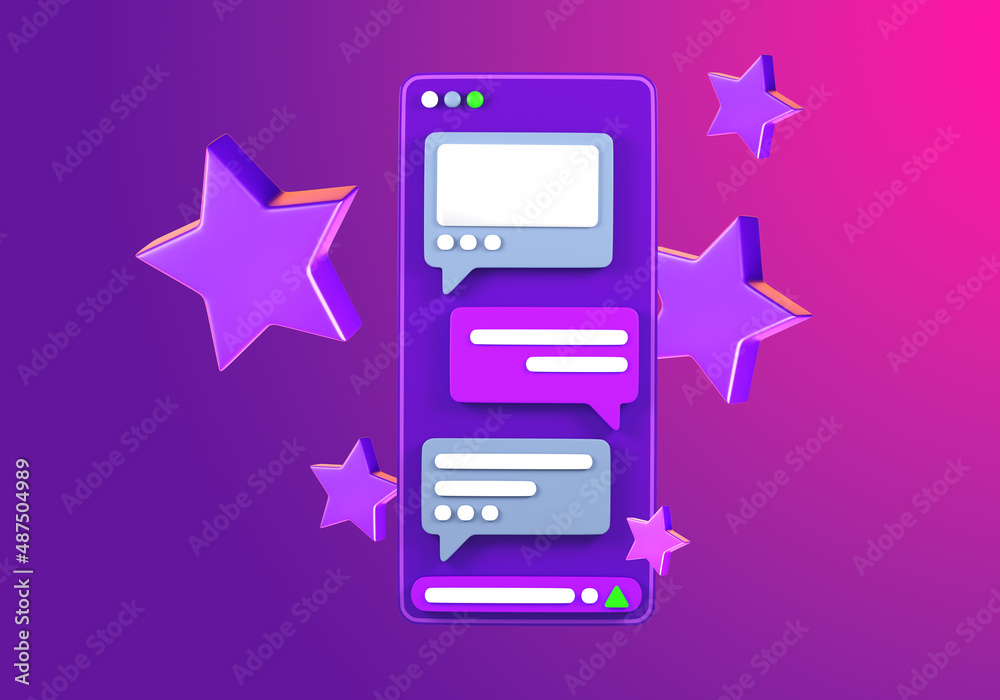 Poster phone message. smartphone cartoon style. sending messages through mobile app. correspondence via cel
