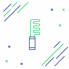 Line Hairbrush icon isolated on white background. Comb hair sign. Barber symbol. Colorful outline concept. Vector