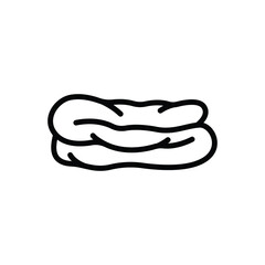 Black line icon for blanket