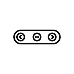Black line icon for buttons